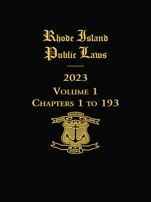 cover image of Rhode Island Public Laws